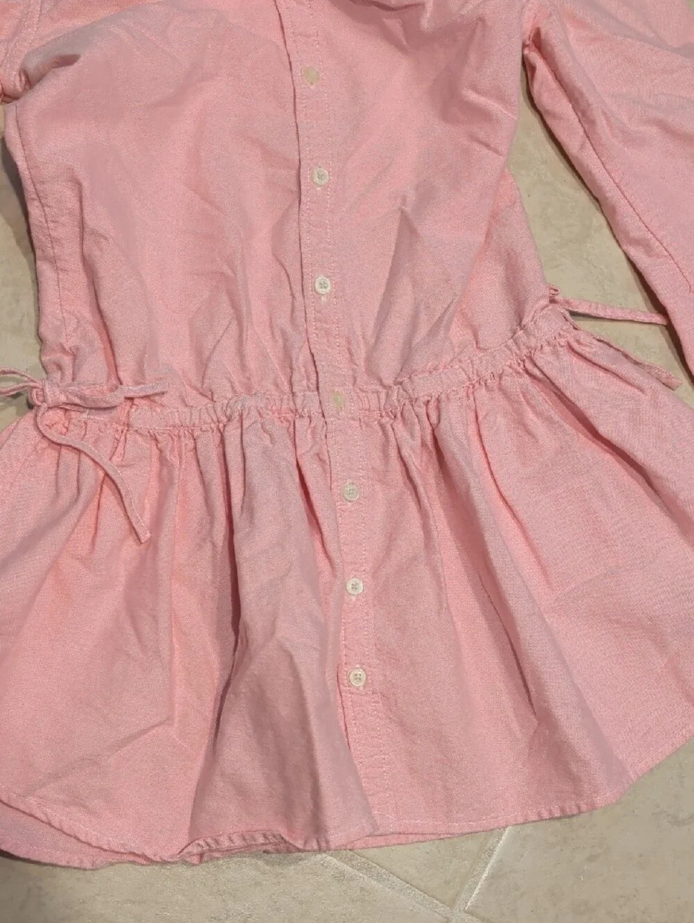 Ralph Lauren Oxford Knit Long Sleeve Bottom Down Dress